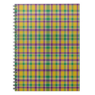 Mardi Gras Gingham gemustert Notizblock