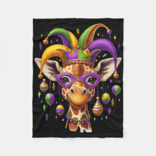 Mardi Gras Giraffe Fleecedecke