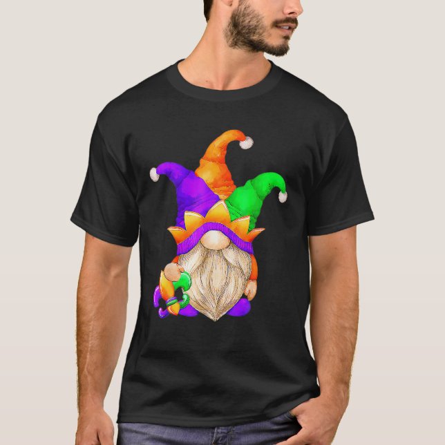 Mardi Gras Gnomes Holding Mask Liebe Mardi Gras Gn T-Shirt (Vorderseite)