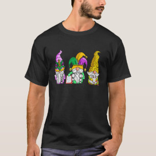 Mardi Gras Gnomes Holding Mask Liebe Mardi Gras Gn T-Shirt