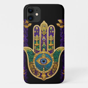 Mardi Gras Gold Lila Grüne Hamsas Kunst Case-Mate iPhone Hülle