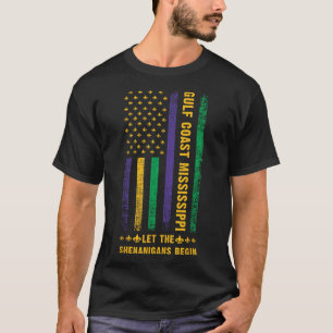 Mardi Gras Golfküste Mississippi Fleur-de-lis Usa T-Shirt