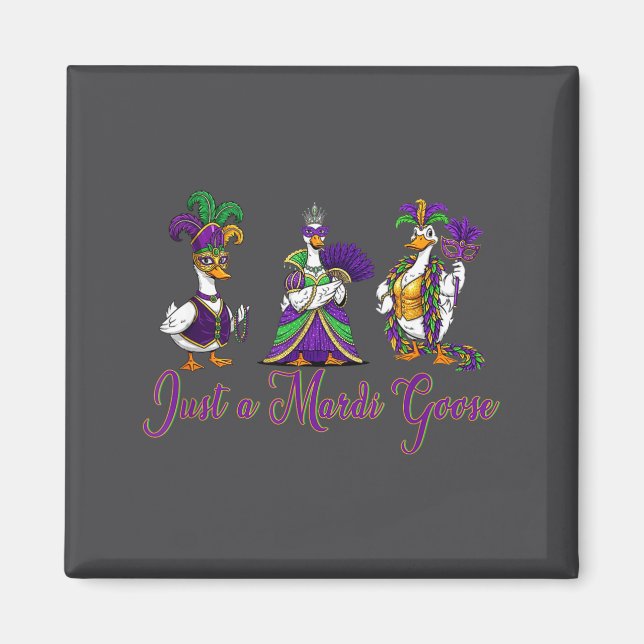 Mardi Gras Goose 2026 Gift Funny Tee Men, Women  Magnet (Vorne)