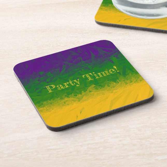 Mardi Gras Gradient Getränkeuntersetzer (Linke Seite)
