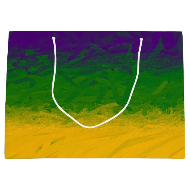Mardi Gras Gradient Große Geschenktüte (Vorderseite)