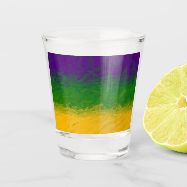 Mardi Gras Gradient Schnapsglas (Vorderseite)