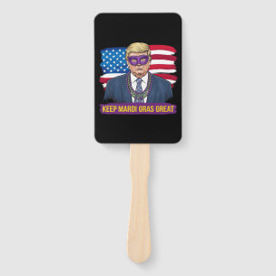 Mardi Gras großartig halten Funny Trump Mardi Gras Fächer
