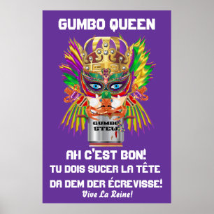 Mardi Gras Gumbo Queen 40x60" Anzeigen bitte Poster