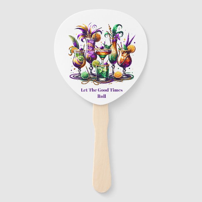 Mardi Gras     Hand Fan Fächer (Vorderseite)