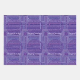 Mardi Gras Happy Days Wrapping Paper Geschenkpapier Set