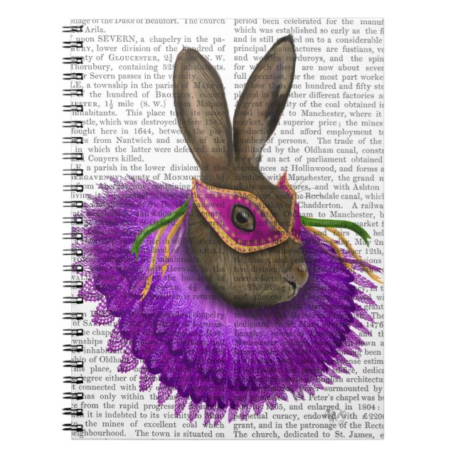 Mardi Gras Hare 2 Notizblock (Vorderseite)