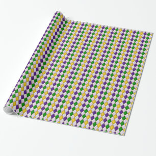 Mardi Gras Harlequin Diamond Design 2 Geschenkpapier