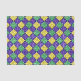 Mardi Gras Harlequin Diamond Karnevalsmuster Seidenpapier