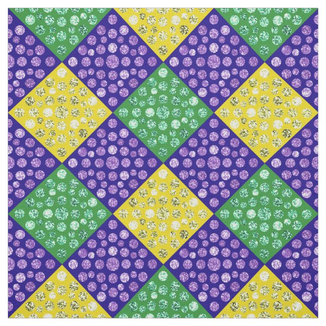 Mardi Gras Harlequin Diamond Karnevalsmuster Stoff (Muster)