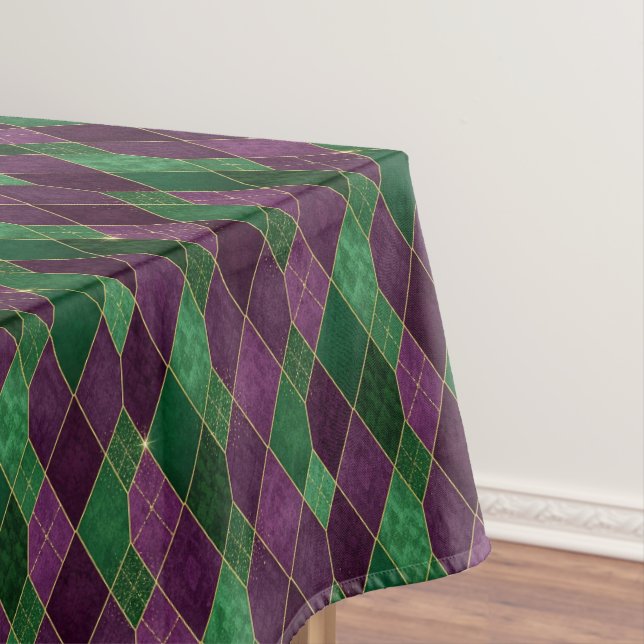 Mardi Gras Harlequin Diamond Tischdecke (Beispiel)