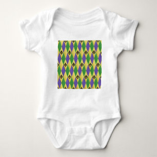 Mardi Gras Harlequin Lilie Baby Strampler