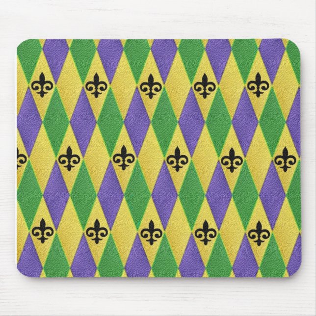 Mardi Gras Harlequin Lilie Mousepad (Vorne)