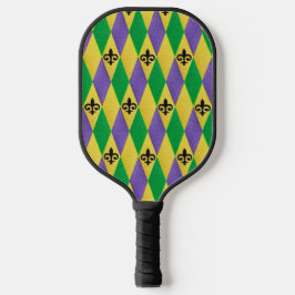 Mardi Gras Harlequin Lilie Pickleball Schläger