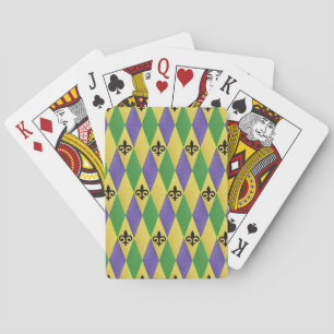 Mardi Gras Harlequin Lilie Playing Cards Spielkarten