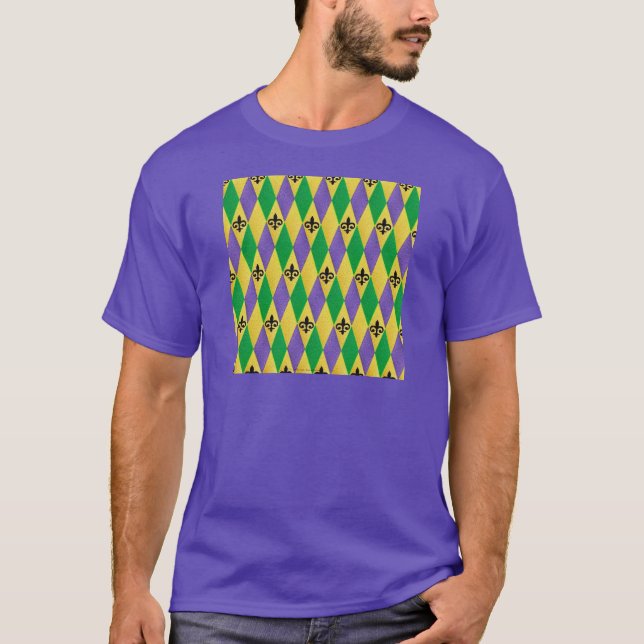 Mardi Gras Harlequin Lilie T-Shirt (Vorderseite)