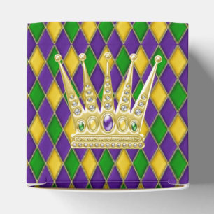 Mardi Gras Harlequin-Muster mit Crown2 Geschenkschachtel