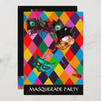 MARDI GRAS HARLEQUIN PATTERN Farbenfrohe Rhombi