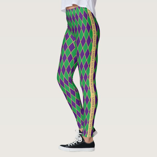 Mardi Gras | Harlequin Pattern | Personalisiert Leggings (Links)