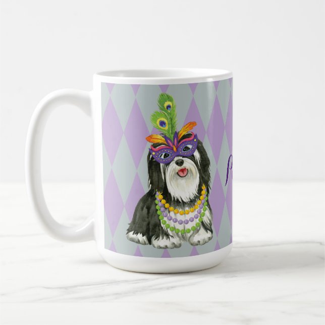 Mardi Gras Havanese Tasse (Links)