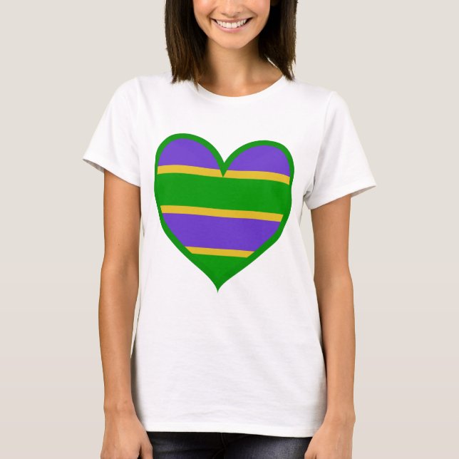 Mardi Gras Heart T-Shirt (Vorderseite)