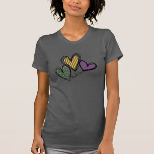 Mardi Gras Hearts T-Shirt