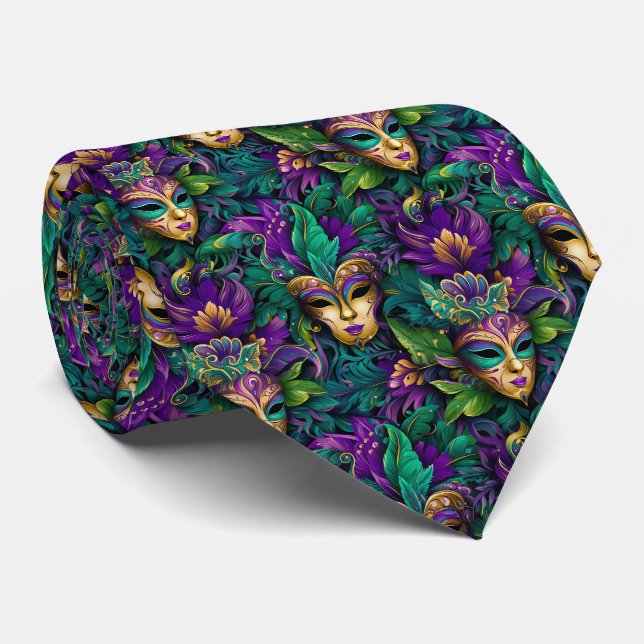 Mardi Gras Herren Krawatte (Gerollt)
