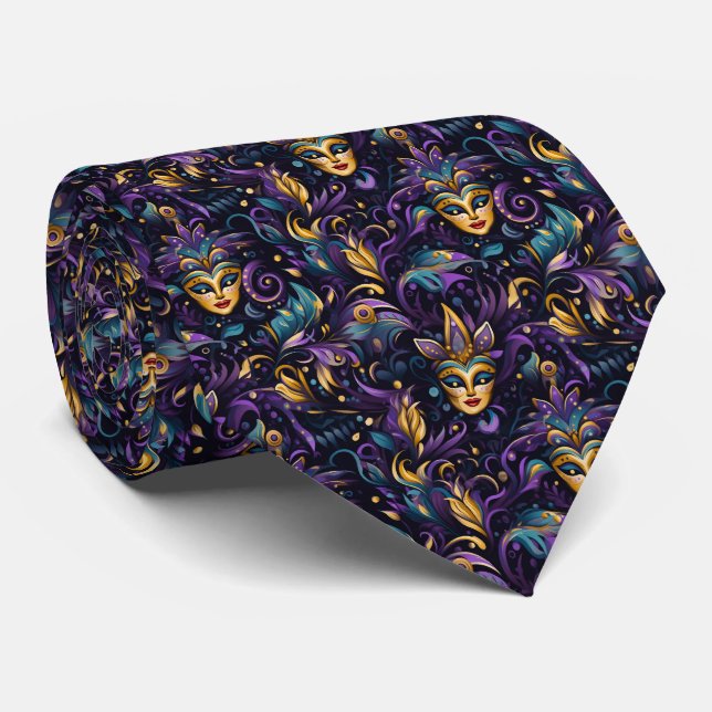 Mardi Gras Herren Krawatte  (Gerollt)
