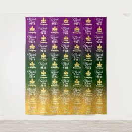 Mardi Gras | Hintergrund für Schritt und Foto wied Wandteppich