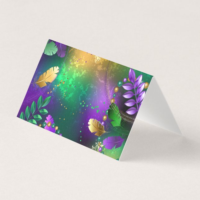 Mardi-Gras-Hintergrund mit Perlen (Vorderseite)