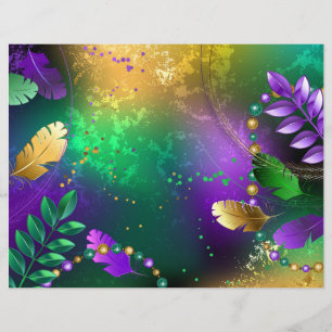 Mardi-Gras-Hintergrund mit Perlen Flyer