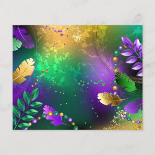 Mardi-Gras-Hintergrund mit Perlen Flyer