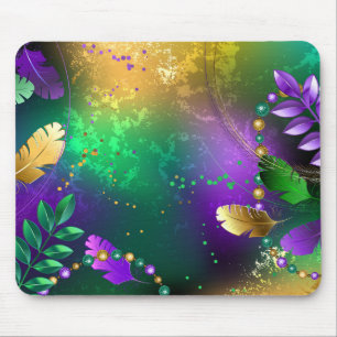 Mardi-Gras-Hintergrund mit Perlen Mousepad