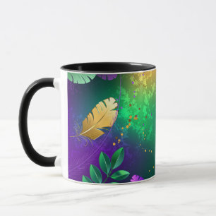 Mardi-Gras-Hintergrund mit Perlen Tasse