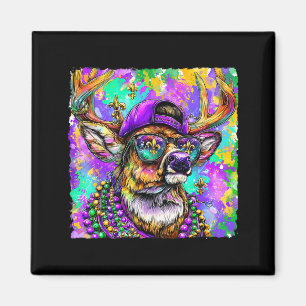 Mardi Gras Hirschbock Jagd New Orleans Camo Männer Magnet