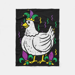 Mardi Gras Huhn Lustiger Aufzug Landwirtschaft Män Fleecedecke