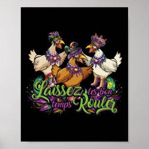 Mardi Gras Hühnchen Hühnerfleisch Fett Dienstag C Poster