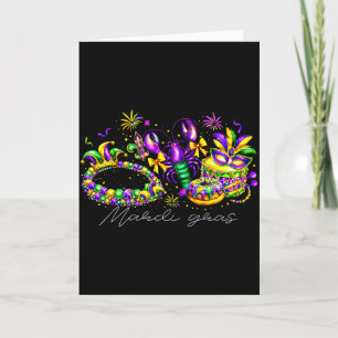 Mardi Gras Hummer Perlen Maske King Cake Männer Fr Karte