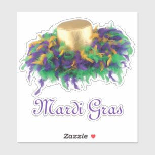 Mardi-Gras-Hutsticker Aufkleber