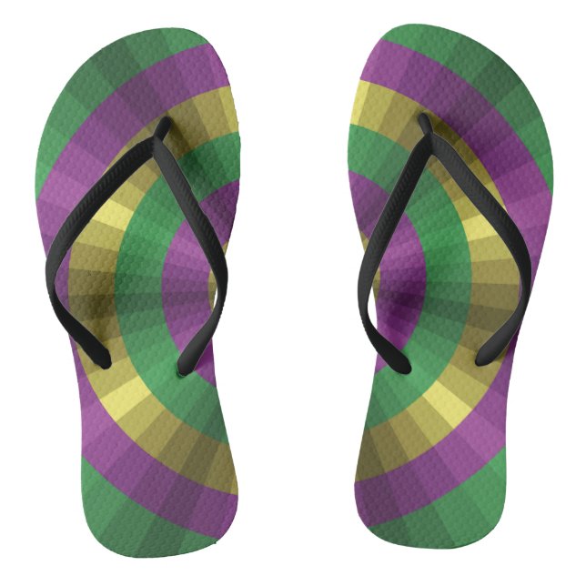 Mardi Gras Illusion Flip Flops (Fußbett)