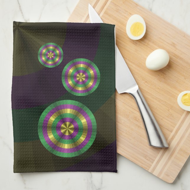 Mardi Gras Illusion Handtuch (Viertel Falte)
