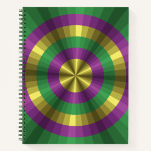 Mardi Gras Illusion Spiral Notebook Notizbuch