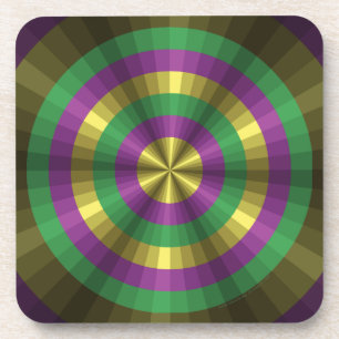 Mardi Gras Illusion Square Achterbahn Getränkeuntersetzer
