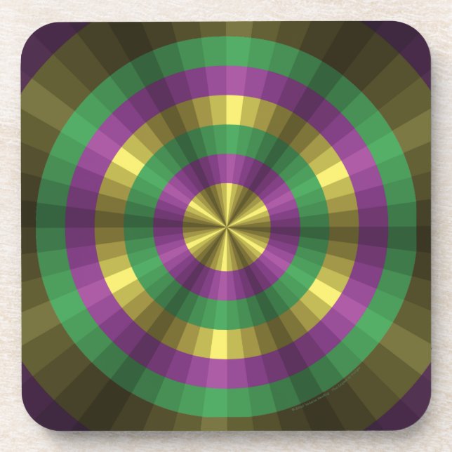 Mardi Gras Illusion Square Untersetzer (Vorderseite)