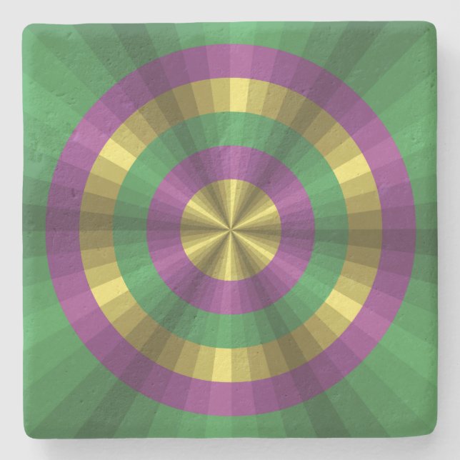 Mardi Gras Illusion Stone Untersetzer (Vorderseite)