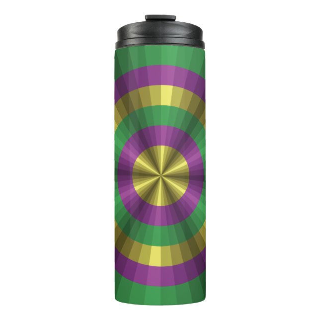 Mardi Gras Illusion Thermal Tumbler Thermosbecher (Vorderseite)
